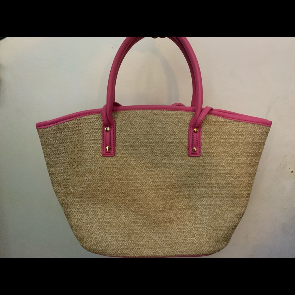 Cossi straw womens pink purse